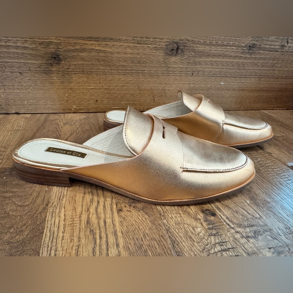 NEW Louise Et Cie Dugan‎ Rose Gold Mule Leather Women’s Size 8.5 S - Picture 4 of 9